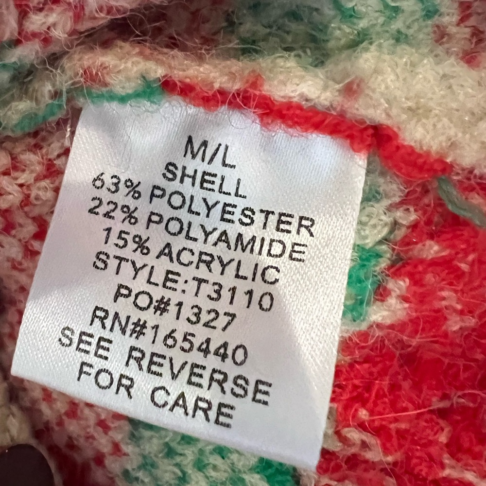 Cute Cherry Patterned Sweater Medium Large - image 5